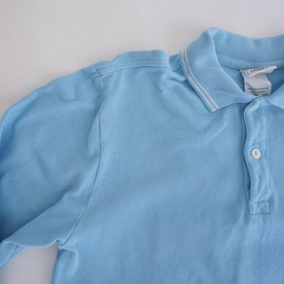 Vintage Lacoste Baby Blue Tennis Prep Golf Long Sleeve Cotton Polo Shirt 16 - Picture 8 of 12